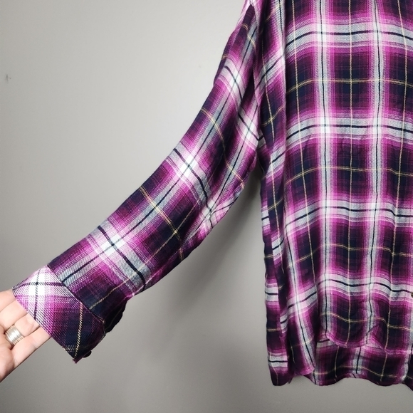 KUT From The Kloth Plaid Shirt Size Small - Picture 4 of 11